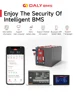 Daly BMS 블루투스 및 밸런서 포함 최신 2024 와이파이 100A, Lifepo4 배터리 3.2V 4S 12V 8S 24V 16S 48V BMS 2