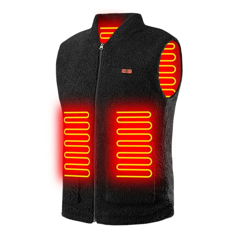 

New USB Charging Vest Plush Integrated Casual Warm Waistcoat Smart Electric Heating Clothing Winter Thermal Wear