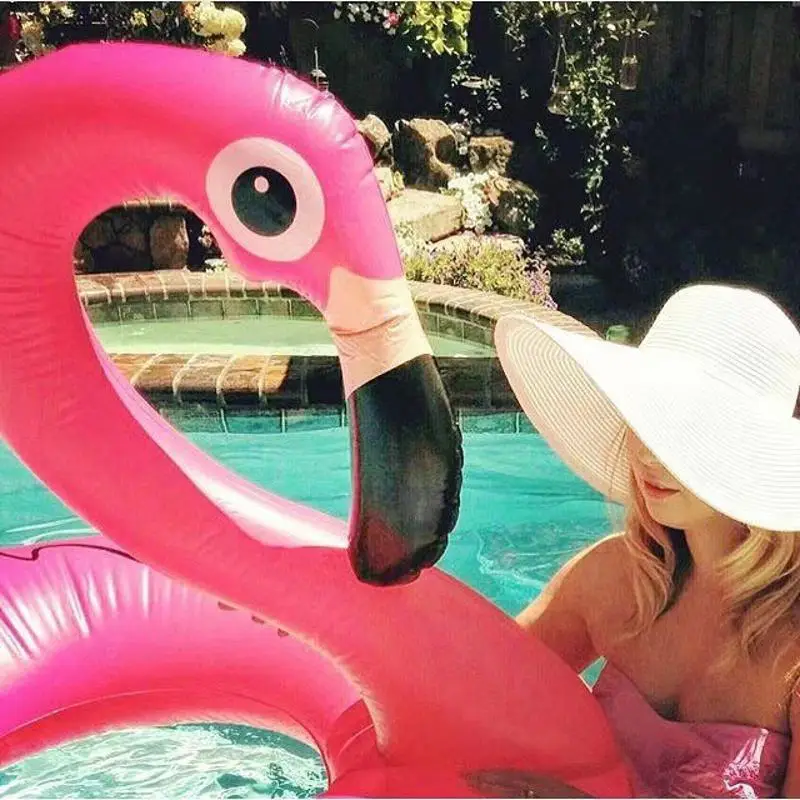 Anel de natação inflável de flamingo, tamanho grande, para adultos e adolescentes, círculo flutuante, piscina inflável, brinquedos, festa na praia