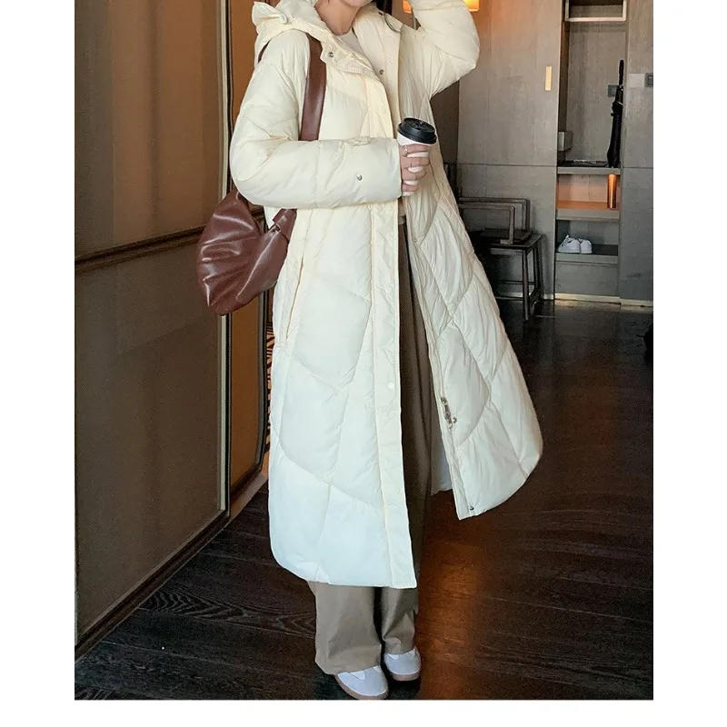 ملابس نسائية مبطنة جديدة لعام 2025 سترات شتوية متوسطة الطول سميكة سترات قطنية فضفاضة #5