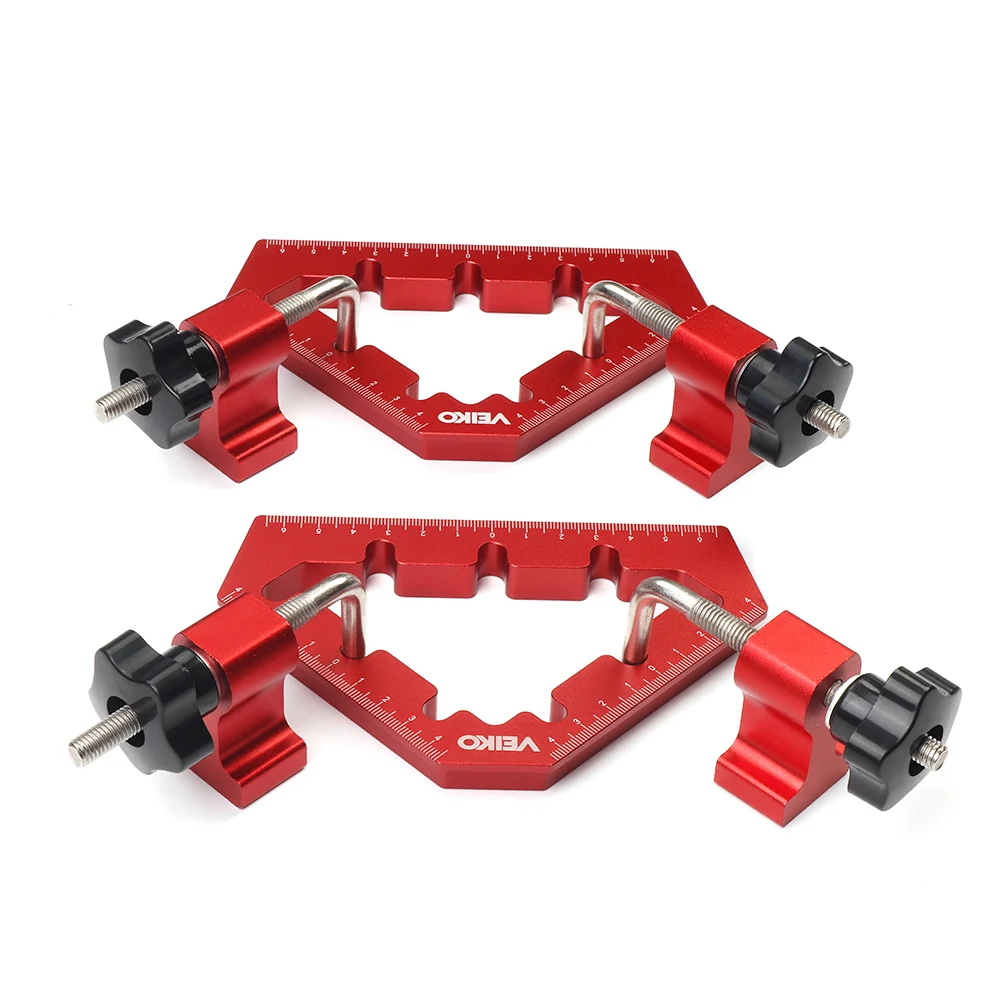 2pcs Woodworking Positioning Squares Right Angle Clamp 45 and 90 Degree Aluminum Alloy Triange Type Corner Clamp Fixed Clip