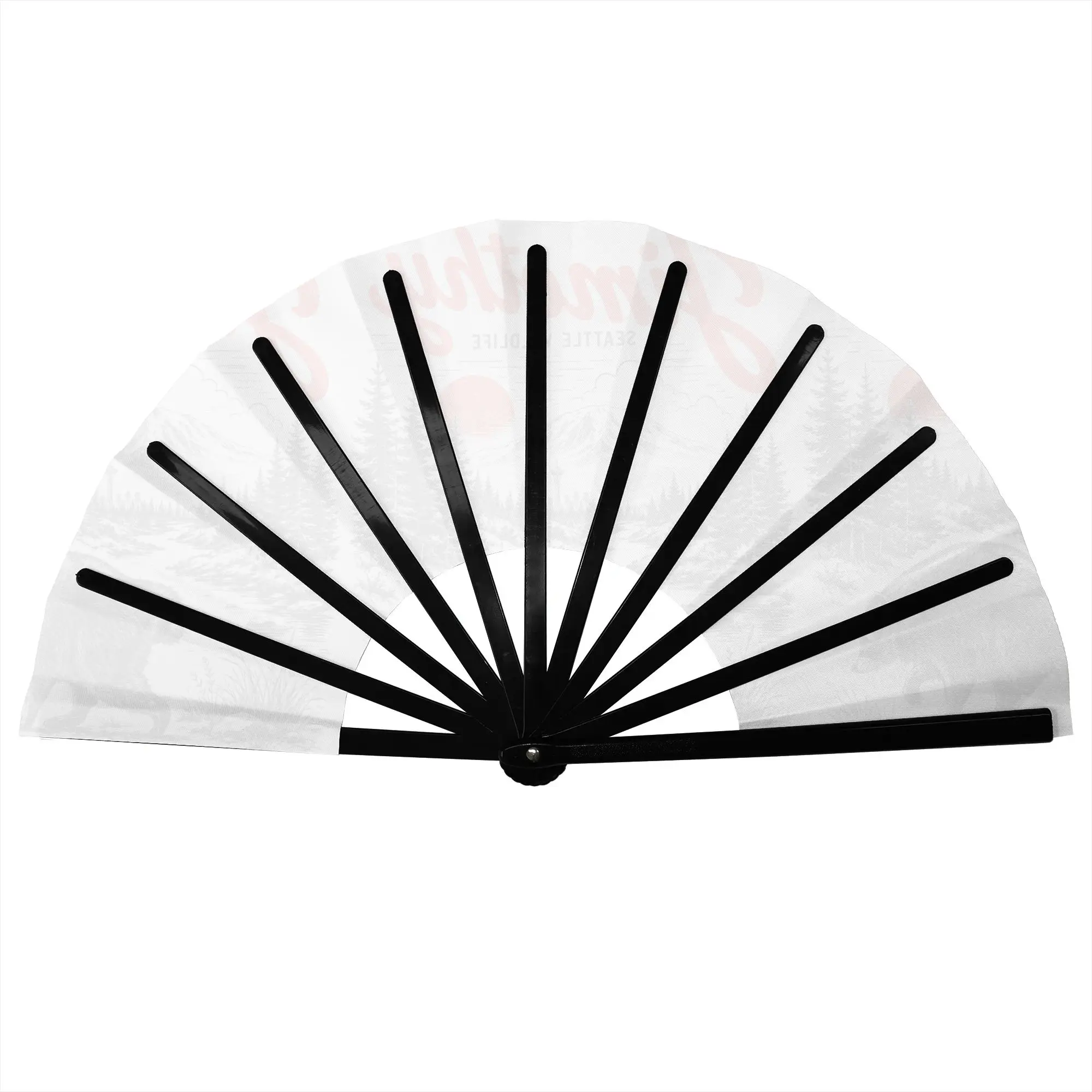 Customized Jimothy Raccoon Portable Pocket Fan Outdoor Cartoon Manga Polyester Folding Fan Chinese Dance Handheld Cooling Fans