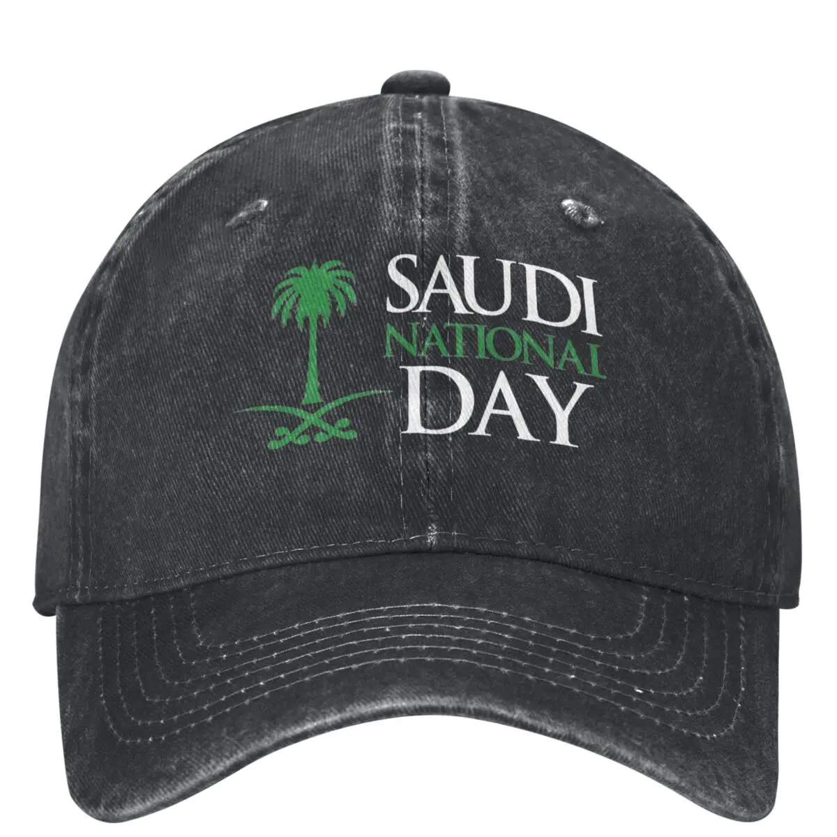 Saudi National Day 23 September 1932 Trucker Hat Outfits Casual Distressed Denim Washed Kingdom of Saudi Arabia Dad Hat