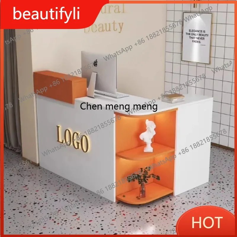 A139 Study Reception Desk Beauty Institute Front Modern Hairdressing Reception Desk Store Coffee Shop Muebles Commercial Furnitu