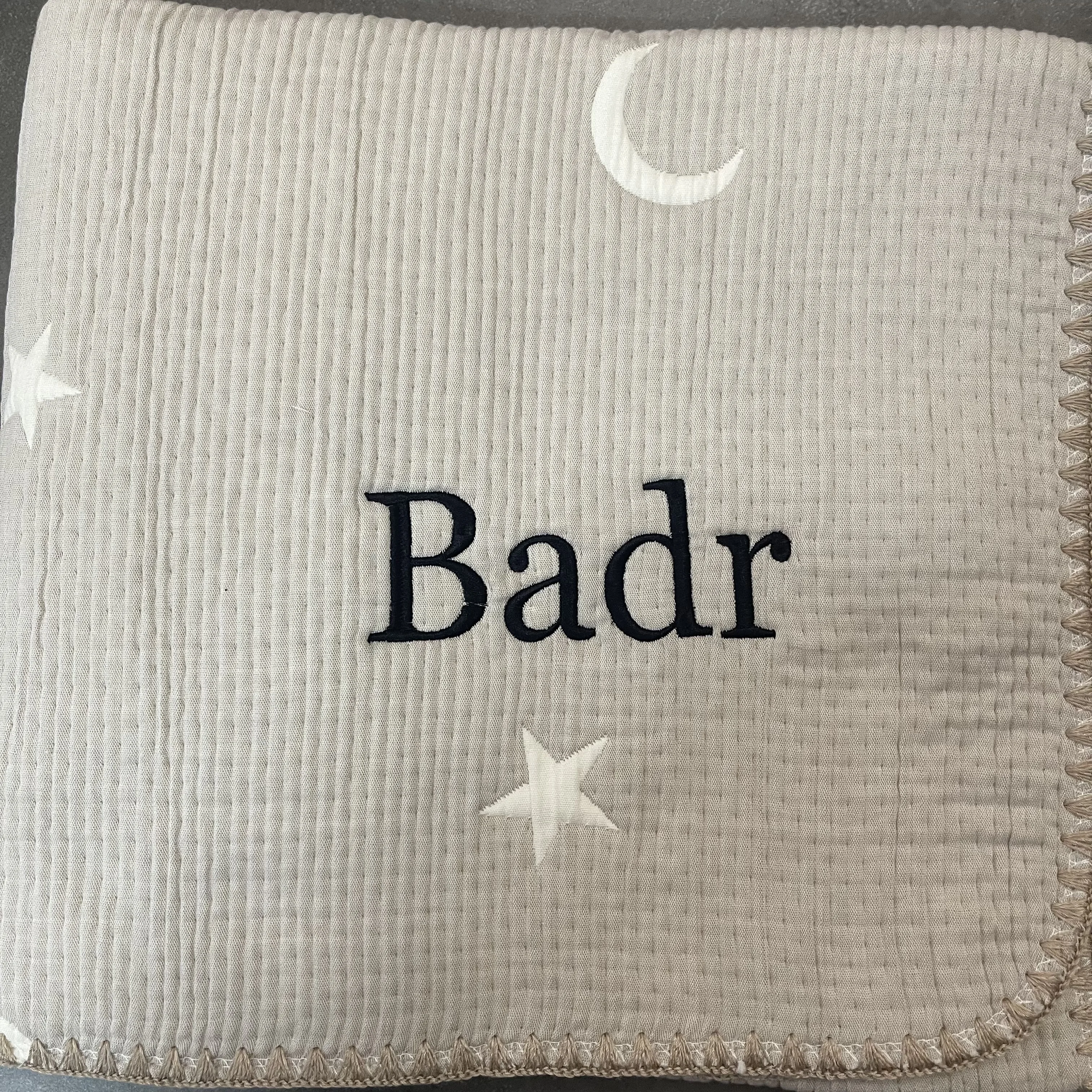 

Custom Embroidered Name Baby Blanket Autumn and Winter Baby Multifunctional Blanket Kindergarten Cotton Afternoon Nap Blankets