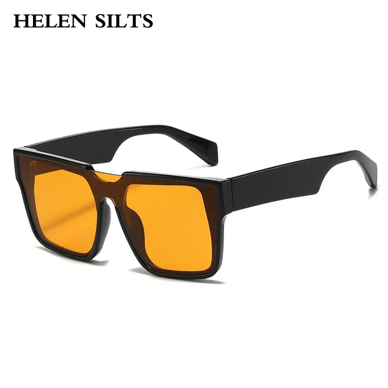 

Ins Popular Retro Square Sunglasses Men Trending Large Frame Black Shades UV400 Sun Glasses Female Punk Eyewea