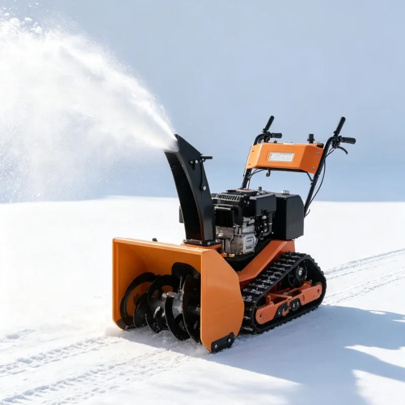 Remote Control Rotating Brush Snow Sweeper Tracked Machine Household Outdoor Walkway Snow Clearing Gear