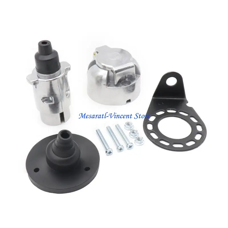 

A70F 12V 7 Pin Trailer Plug Waterproof Trailer 7 Poles Plastic Electrical Connector