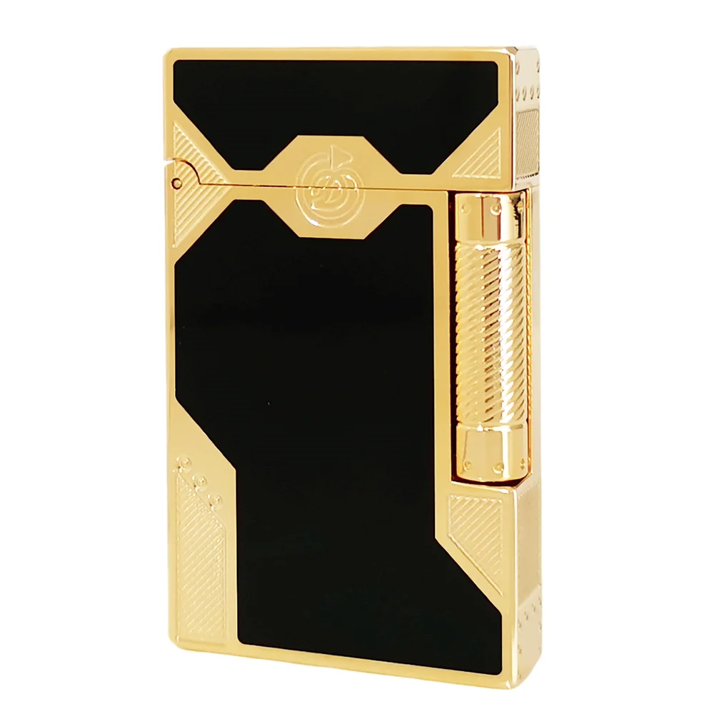 

New St Lighter Brass Lacquer Tobacco Smoking Cigarette Accessory Men Father Gifts Collections Refill Butane Gas