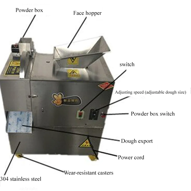 Automatic Stainless Steel Steam Bread Cookie Pizza Dough Ball   Round Cut Make Cutter Machine