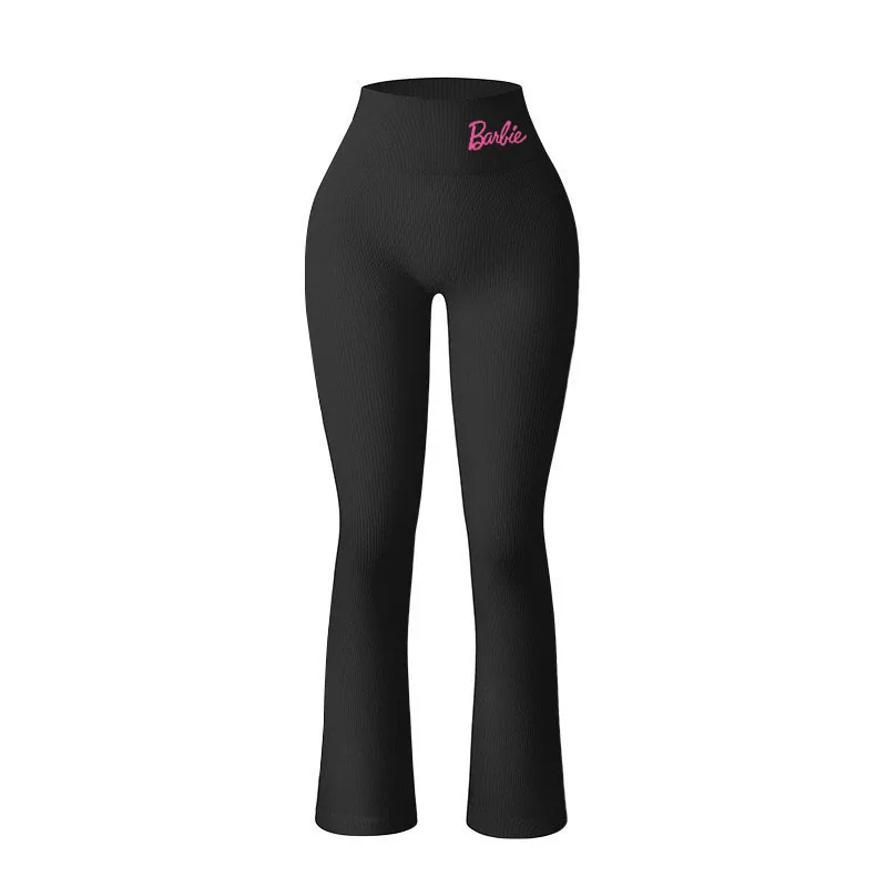 Women's Sexy Slim Barbie High Waisted Wide Leg Yoga Pants Hot Girl Comfortable Nude Stretch Fitness Sports Beautiful Butt Pants