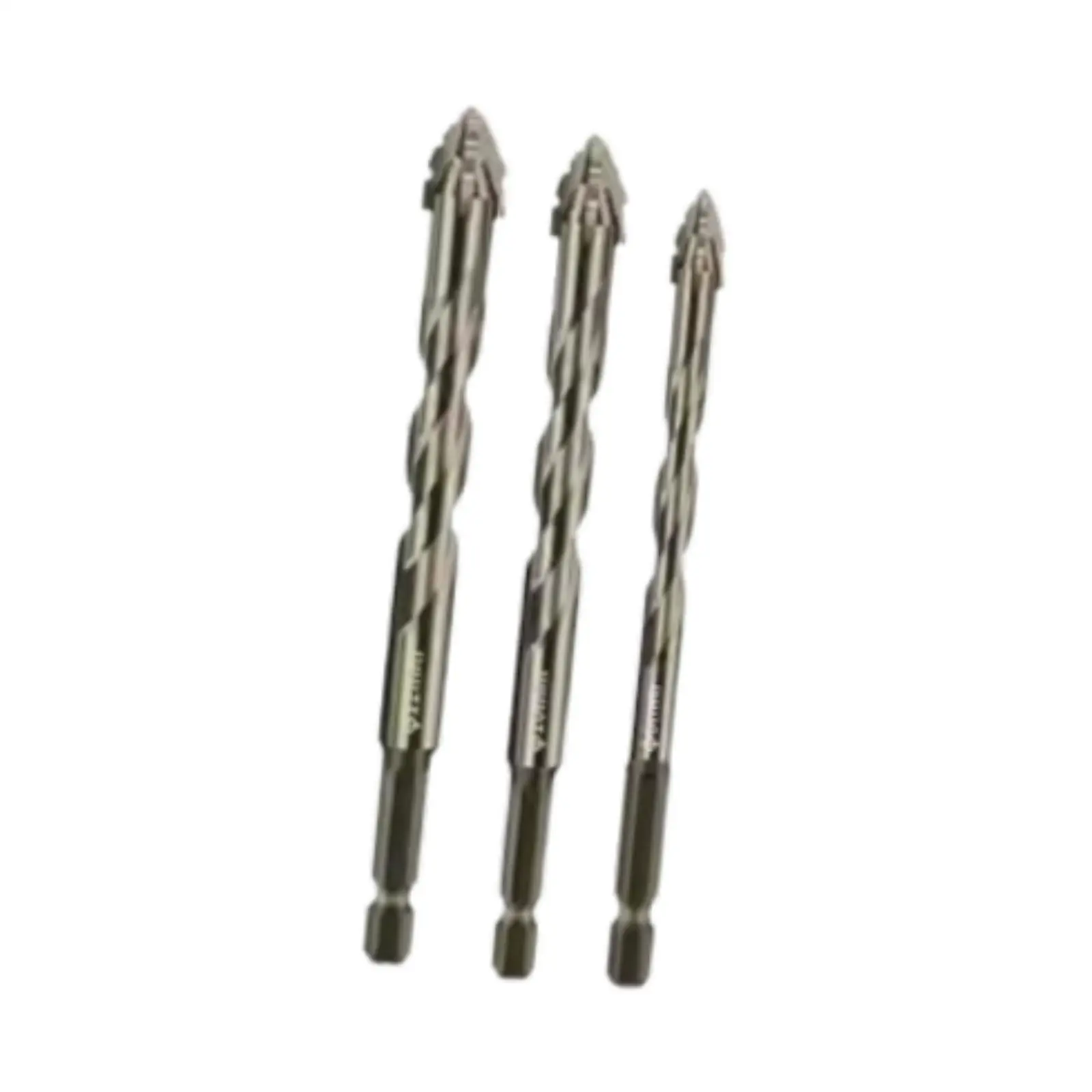 3Pcs Four Flute Sawtooth Eccentric Drill Bits Home Drill Bits for Ceramic