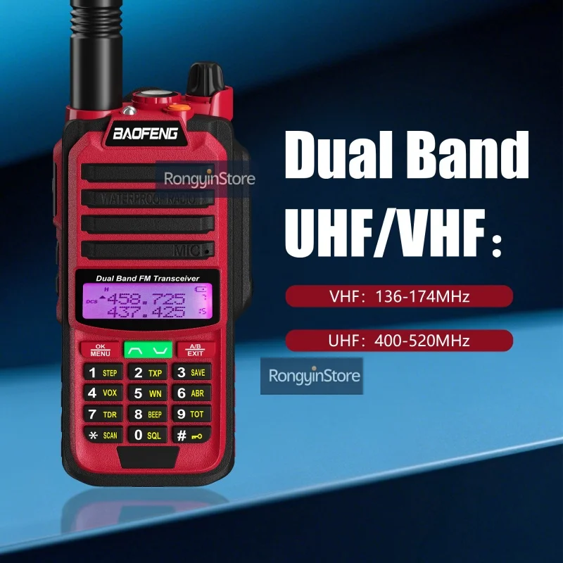 Baofeng Radio UV-68 Pro Max V2 IP68 Waterproof Walkie Talkie Battery Type-C Charge UHF VHF Dual Band 128Channel UV-S22 UV-98 Pro