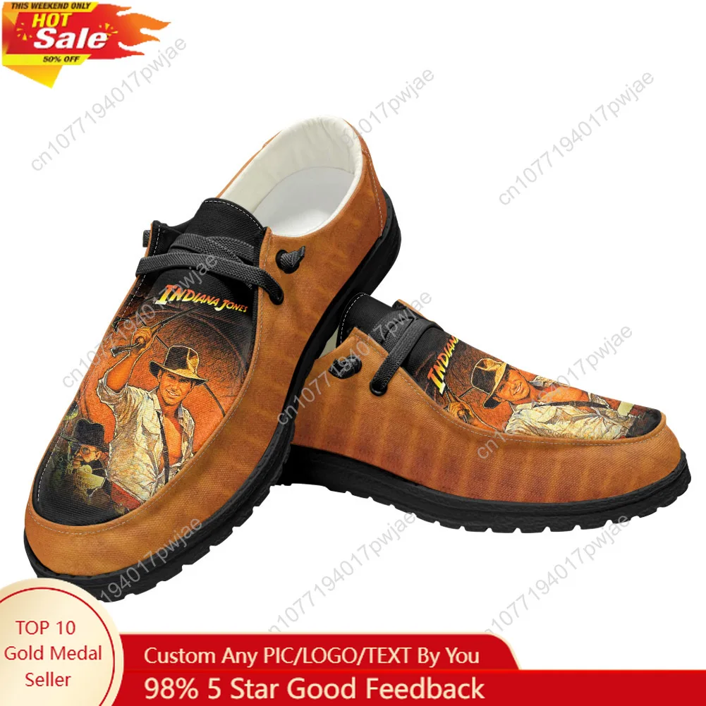 Indiana Jones Raiders of The Lost Ark Casual Shoes Mens Womans Flat Shoe Breathable Outdoor Lightweight Couple Custom Made Shoe
