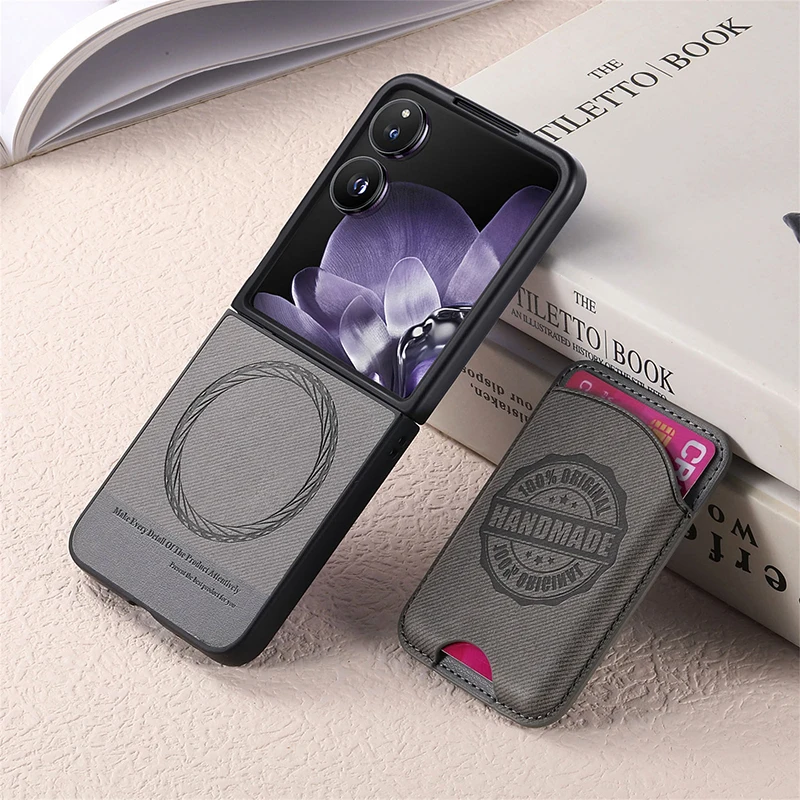 

Case For Xiaomi Mix Flip Cowboy Diagonal Fabric Separation Magnetic Logo Card insertion Shockproof Mobile Phone Case Cover