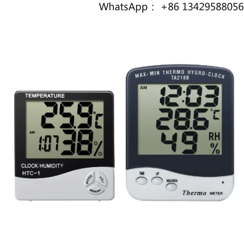 Temperature and humidity meter, electronic digital display, industrial high-precision, home office wall mounted, desktop wireles