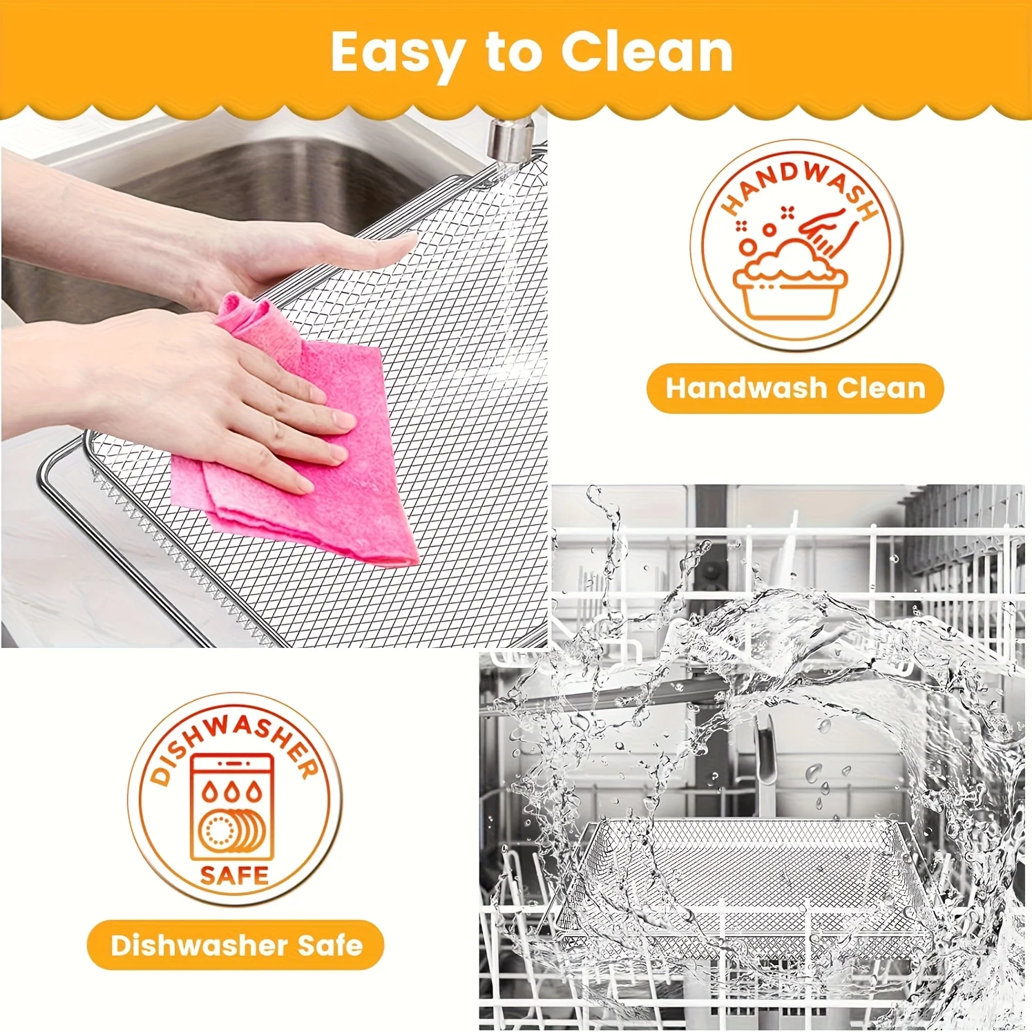 Reusable Baking Tray, Suitable for Dehydrator Herb Drying Mesh Baskets. Compatible Air Fryer Accessories