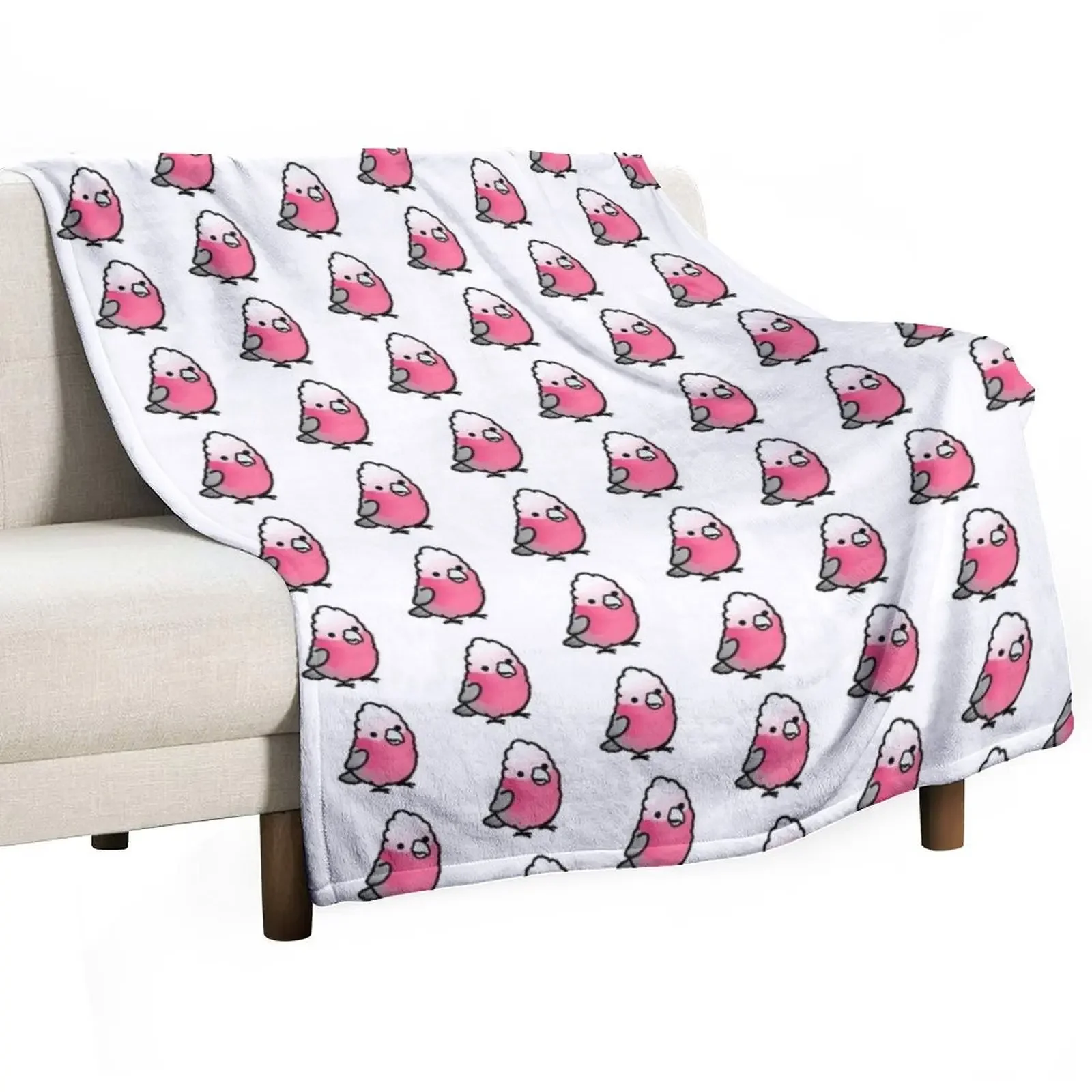 Rose-Breasted Galah Cockatoo Throw Blanket Plaid Decorative Sofas Beautifuls Blankets