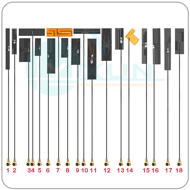 2 Stuks 2.4G 5.8G Dual-Band Wifi Flexibele Bluetooth Ingebouwde Omnidirectionele High-Gain Soft Fpc Patch Antenne