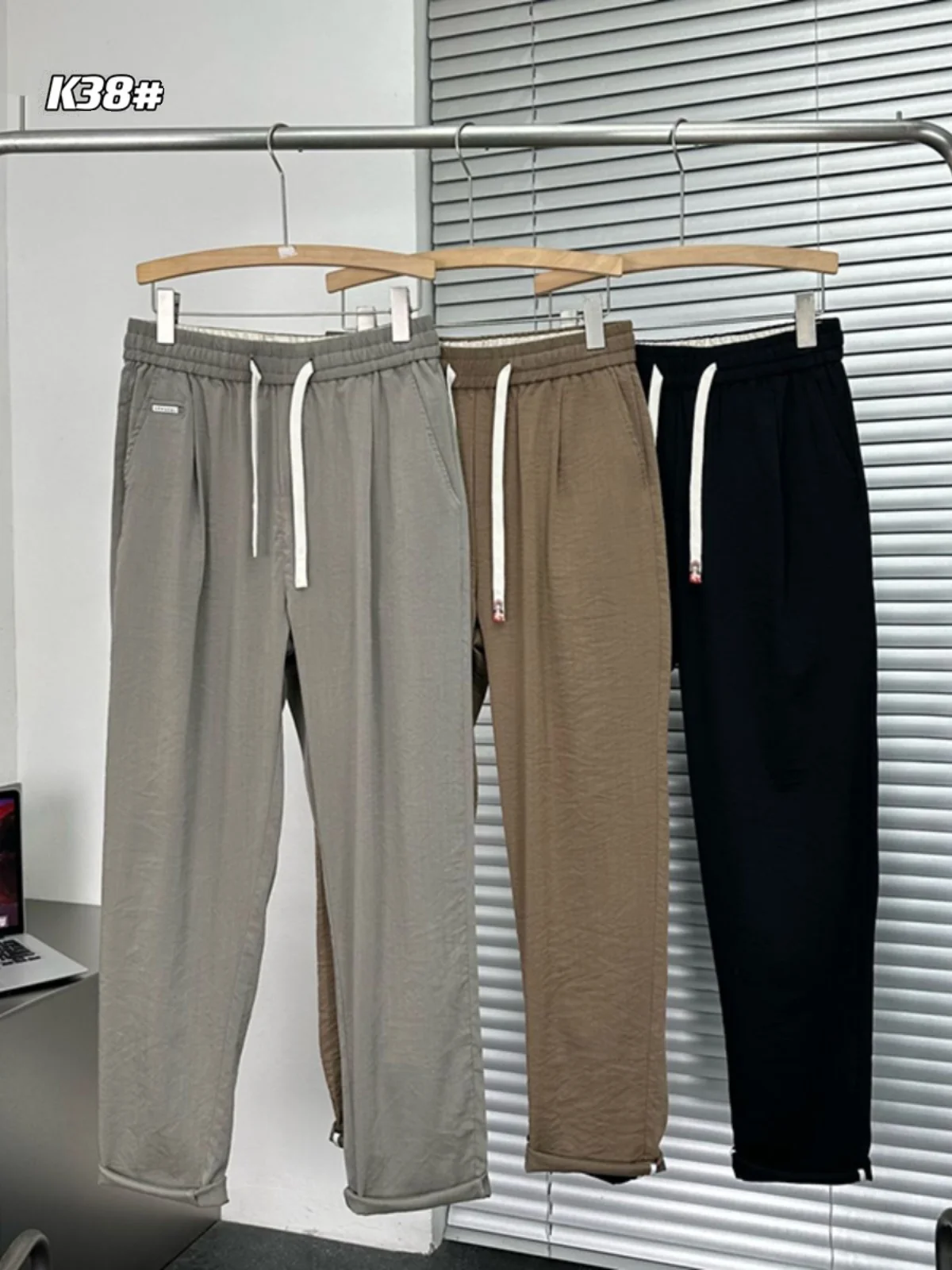 

Мужские повседневные брюки Cleanfit: летние, тонкие, американского кроя, с завязками, зауженные, спортивные, укороченные, свободные, прямые, в стиле карго