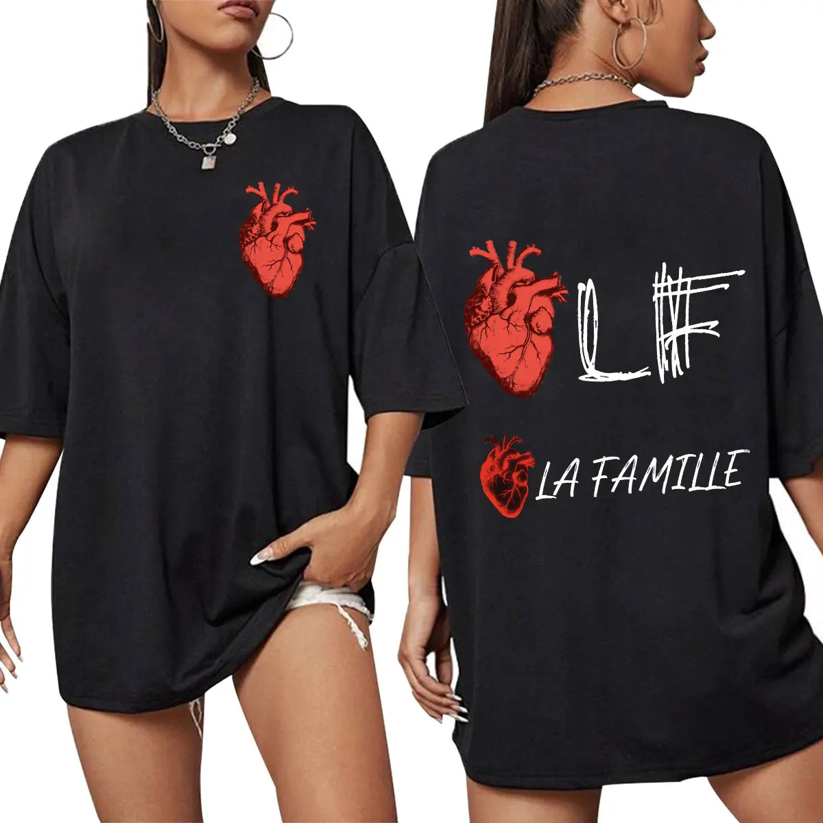 Le Monde Chico T shirt Lf La Tamille Heart PNL French Rapper T-shirt Men Women Clothing Fashion Hip-Hop Cozy T-shirts Streetwear