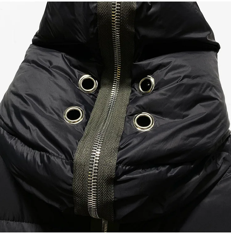 2022 R0 Men Down Jackets Masked Zipper Down Jacket Winter Coat Warm Down Jacket Casual Standard White Goose Down Jackets