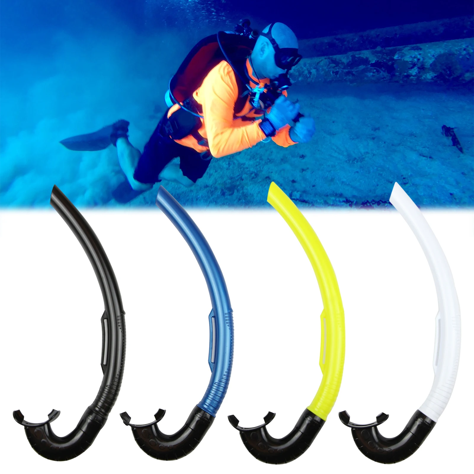 

Swimming Breathing Snorkel Full Wet Breathing Tube Diving Dry Snorkel for Adults Snorkeling Spearfishing Scuba Diving Training