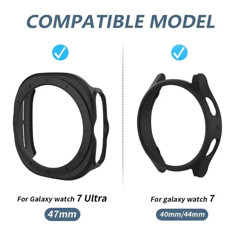 Полый чехол для Samsung Galaxy Watch 7, 40 мм, 44 мм, умные часы, защитная оболочка для ПК, защитный чехол Watch7 Ultra 47 мм, рамка, защитный чехол