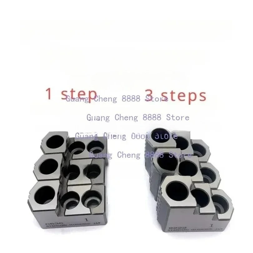 High Precision Standard 5 Inch 6 8 10 Inches Hydraulic Hard Claw Three Jaw Chuck Strong Step Claws for CNC Lathe Machine