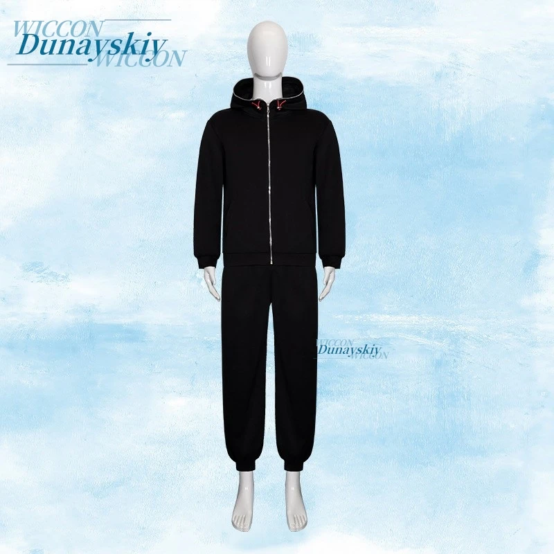 Anime Itadori Yuji Juutsu Kasenn Cosplay Costume Black Hooded Jacket Uniform Sportswear Unisex Full Set For Halloween Daily Wear - view 5