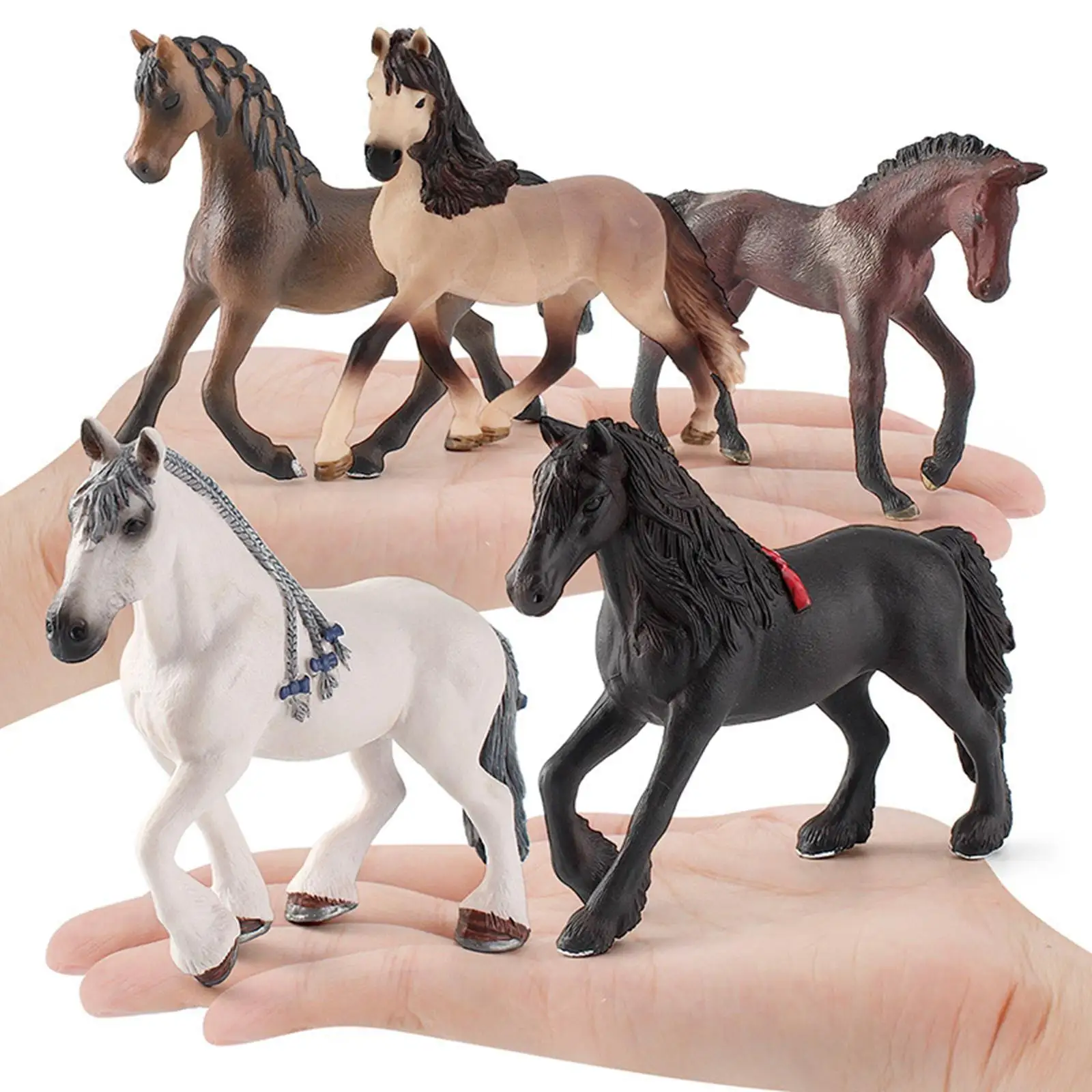 Horse Model Science Educational Toy Animal Model Figures Set for Cake Toppers Boys