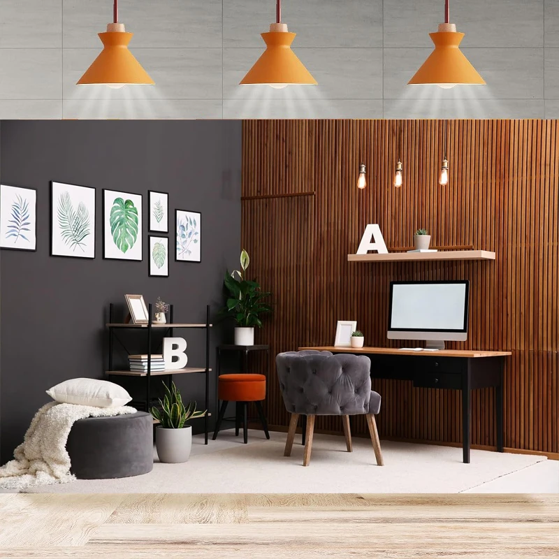 Business Office Photography Backdrop For Interior Room Workplace With Computer Home Office Background Indoor Wooden Wall Photo