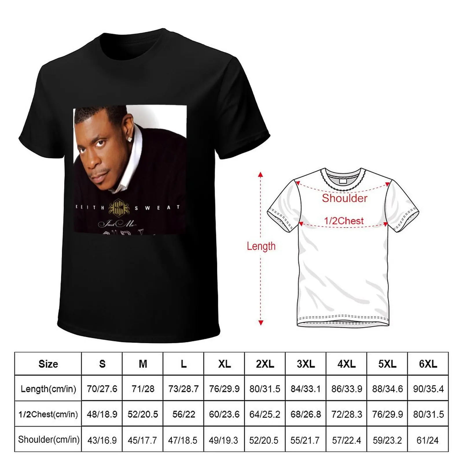 Keith Sweat just me T-Shirt Urban Casual Loose Fit Tee