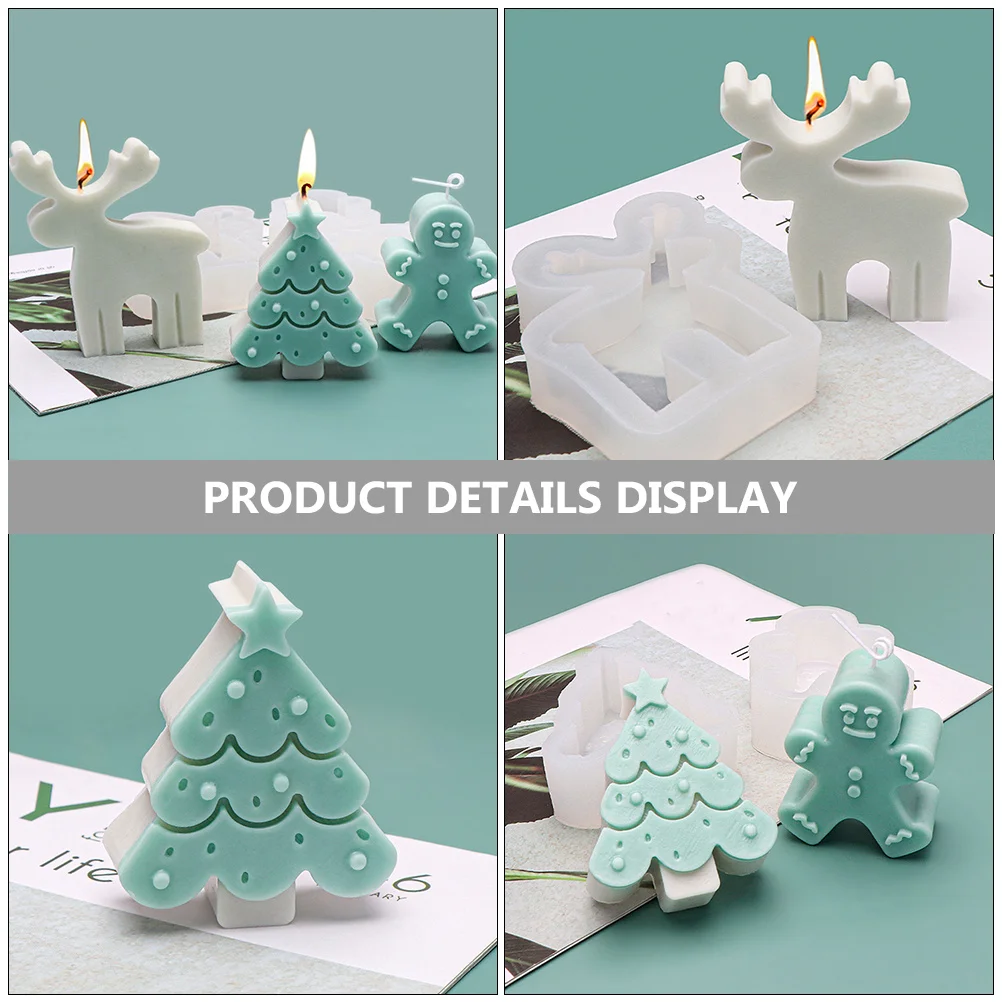 

3 Pcs Cool Resin Molds Baking Accessory DIY Soap Homemade Candles Creative Silicone Cute Epoxy