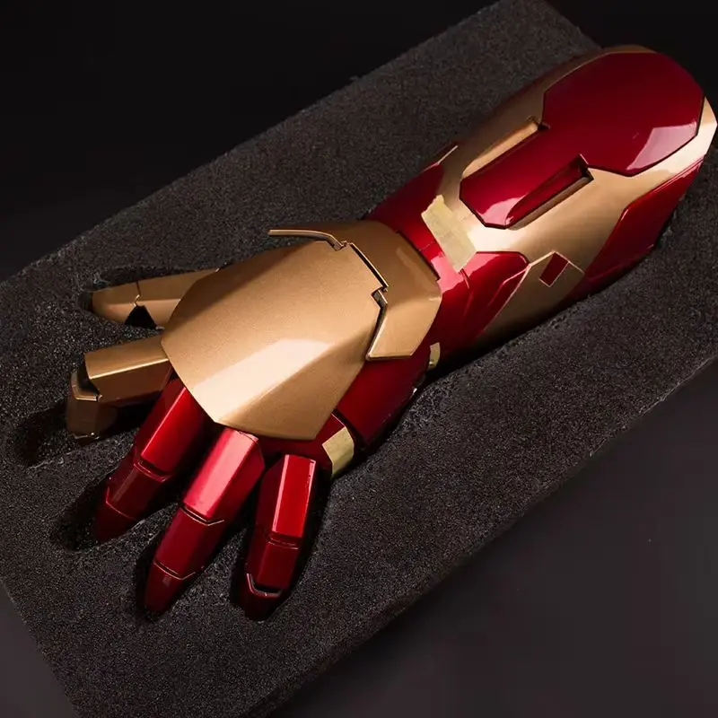 

Iron Man Mk5 Mk50 Helmet Wearable Collectible Intelligent Voice Controlled Opening Closing Deformation Matte Gold Silver Cosplay