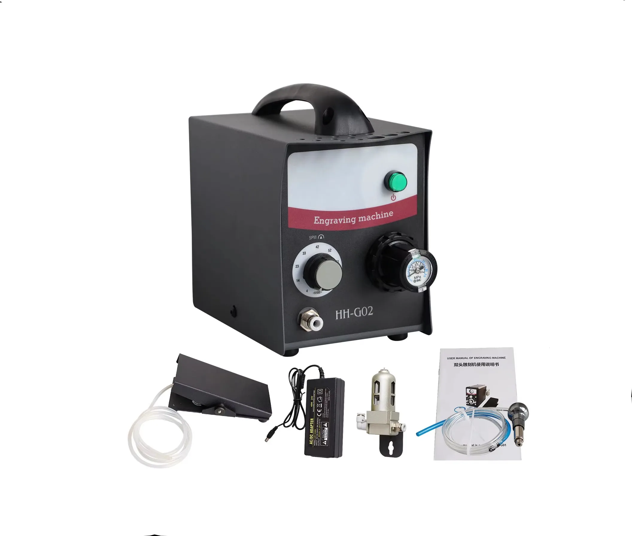 110V/220V Pneumatic Engraving Machine Jewelry Tools Micro-Setting Bead Carving Single-Head for Jewelry Making