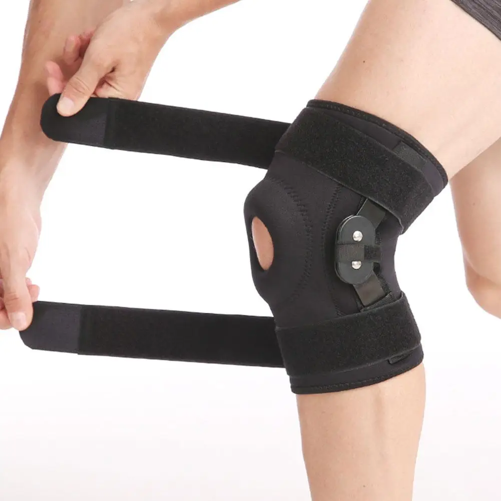 

Plus-Size Sports Knee Brace with Adjustable Strap Silicone Spring Knee Support Patella Protection Knee Pad for Runniing