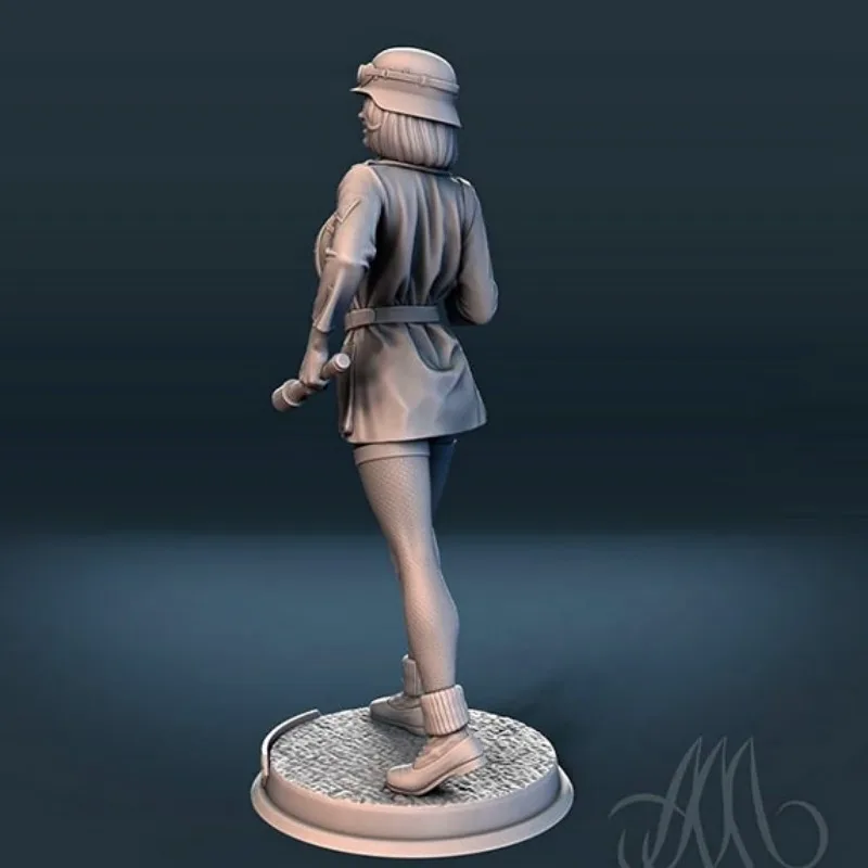 Africa Korps Girl Soldier 1/24 Scale 3D Resin Figure Model Kit History Military Miniatures Unassembled Unpainted 3D Printing