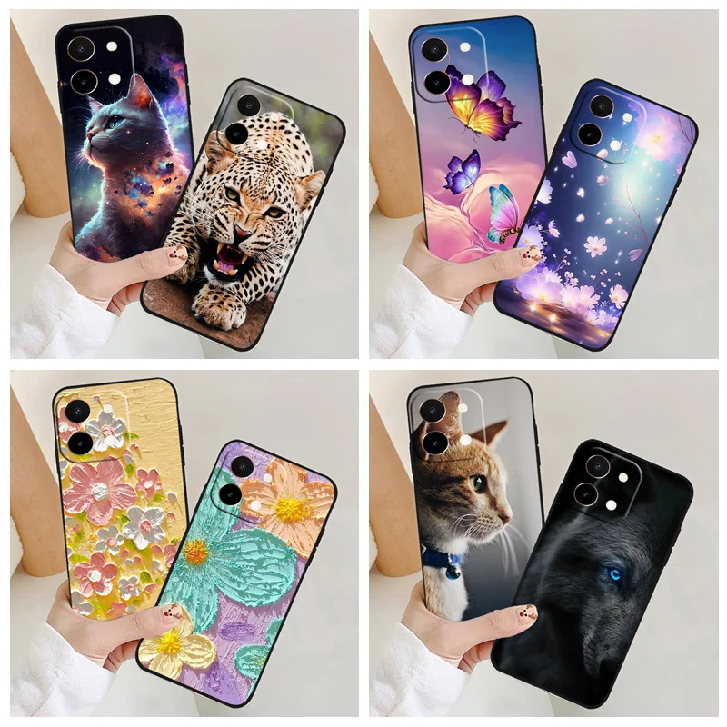 Para vivo y28 4g caso animais pintados silicone macio tpu capa traseira casos de telefone para vivo y28 4g y 28 protetor lobo novo escudo legal