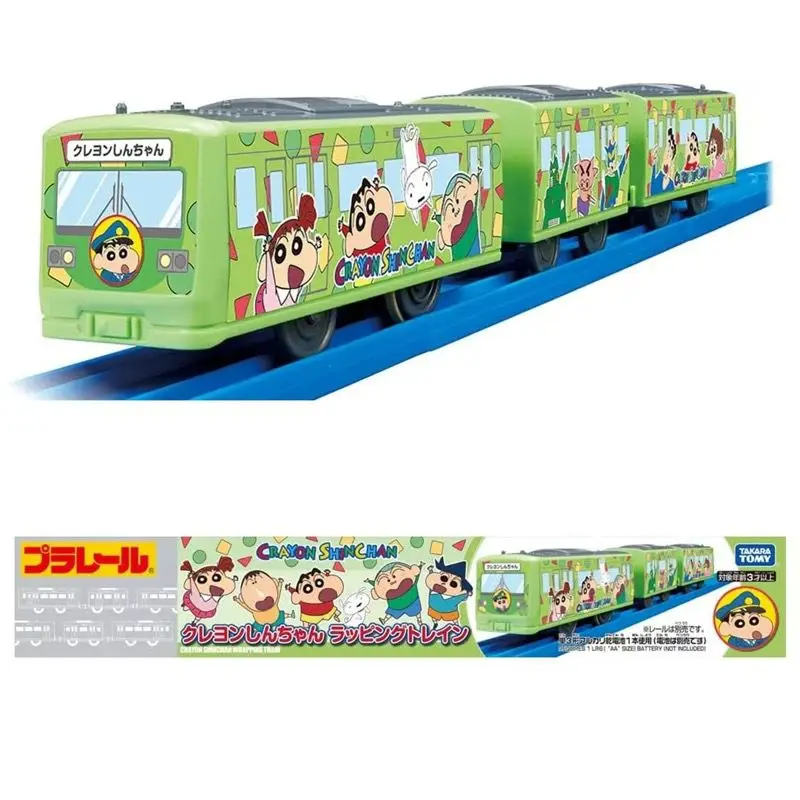Takara Tomy Tomica Treno a motore ferroviario Pastello Shin-chan Anime Shinkansen Modelli di veicoli Collezione regalo di compleanno Ornamento