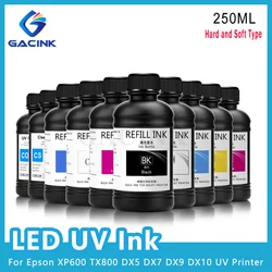 250ml/Bottle LED UV Ink For Epson L800 L805 L1800 R280 R290 R330 1390 1400 1410 UV Ink For DX5 DX6 DX7 Printhead UV Printer