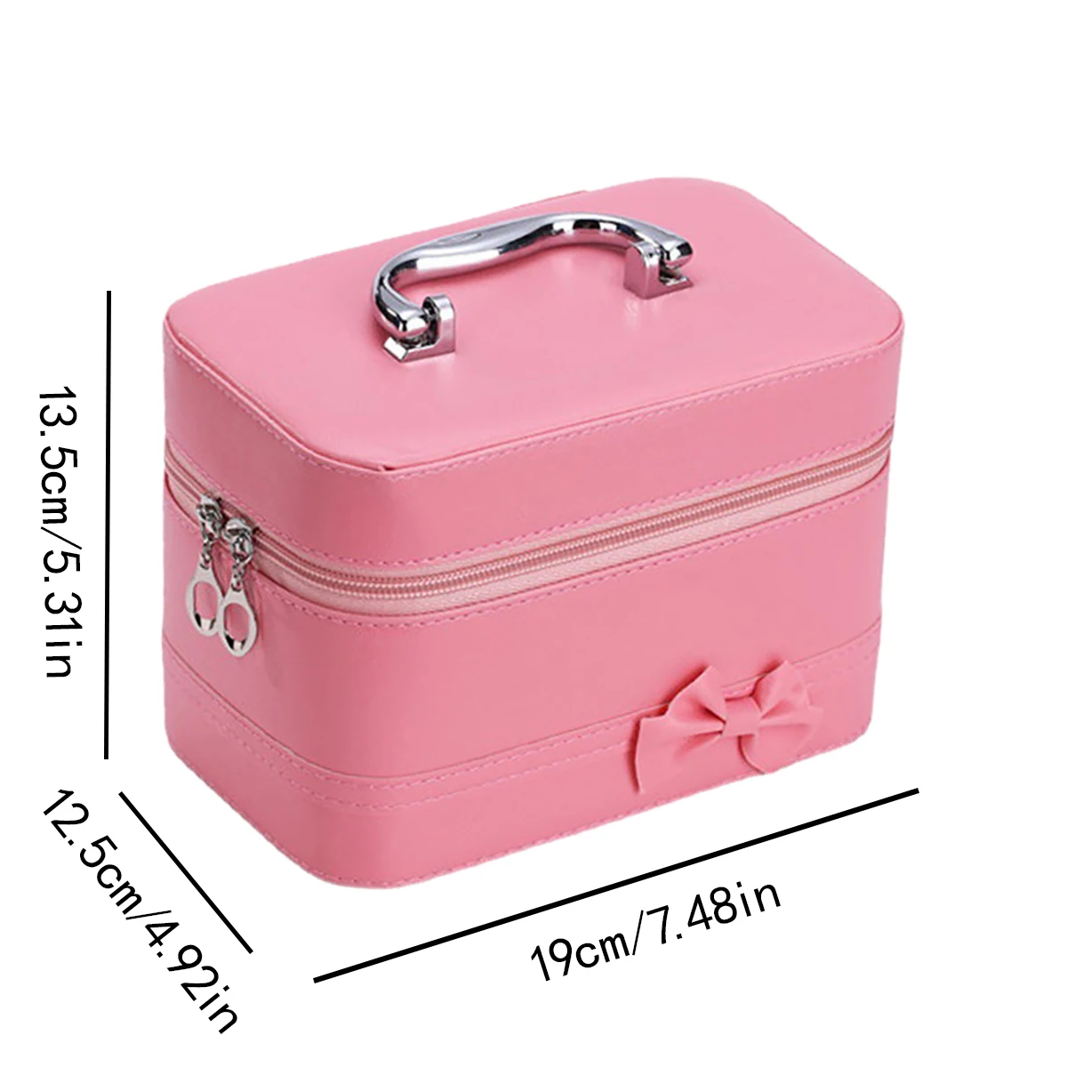 Cute Ribbon Accessory Case  Cosmetic Box Makeup Box Large Capacity Storage Case Makeup Brush Cosmetic Tool, Accessory Case,