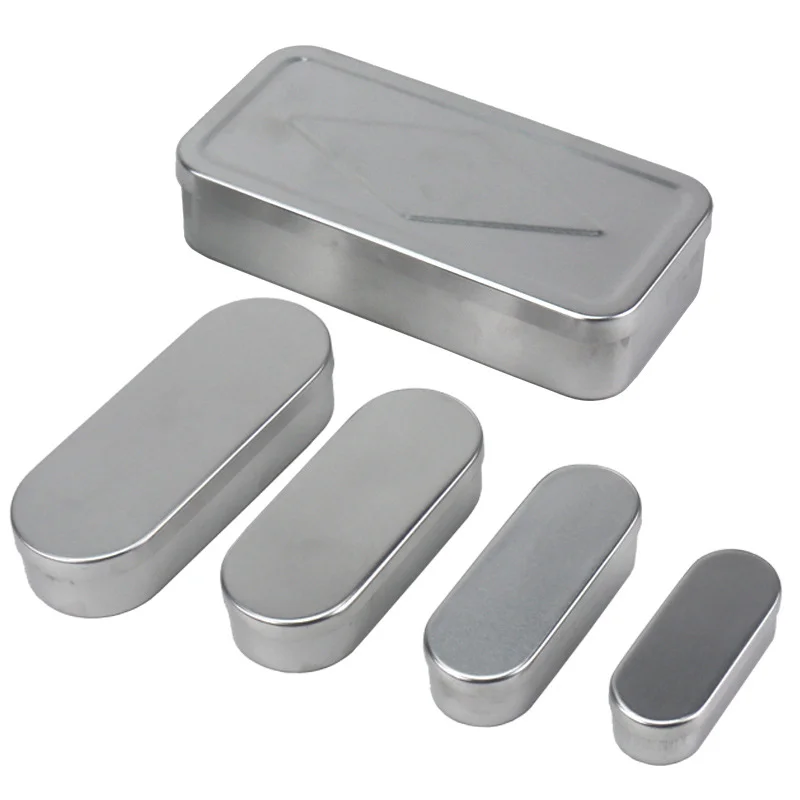 1pc 2-50ml Dental Disinfection Box With Lid Aluminium Storage Tray Surgical Equipments Tools Sterilizer Container Dentistry Tool