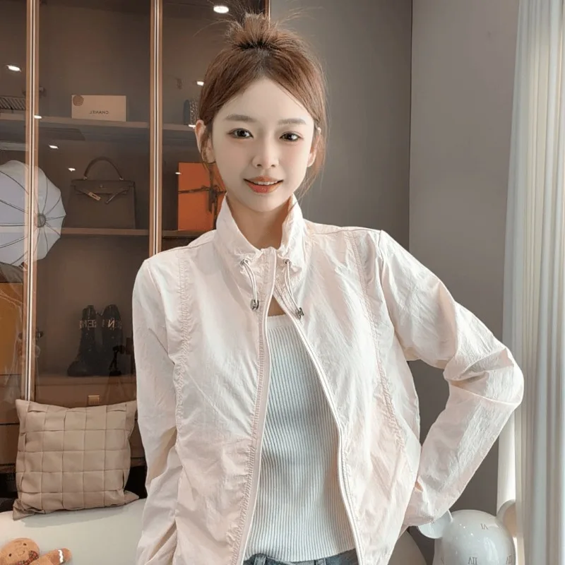 A New Fashionable Short Long-sleeved Petite Lightweight Versatile Sun-protective Breathable and Sun-protective Jacket for Women