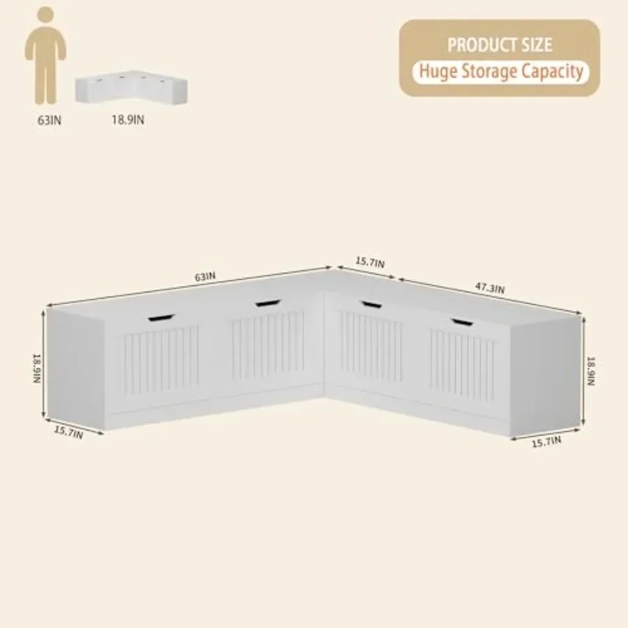63 Storage Bench for Kitchen Dining, Wood Composite, Espresso, Hidden Flip Top with Ample Interior Storage