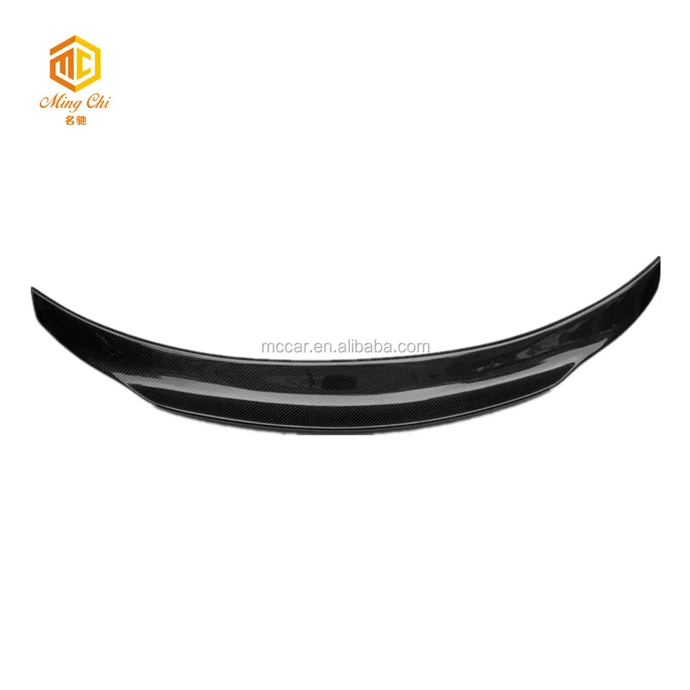 High quality PSM  style carbon fiber spoiler rear trunk lid fixed wing for Mercedes Benz w205 C63 AMG four door 2015-2020