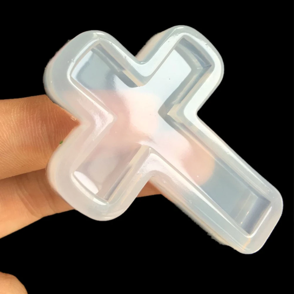 

6pcs Cross Pendant Silicone Mold for DIY Epoxy Resin Crafts Reusable Necklace Charm Decor Droplet Casting H Tools