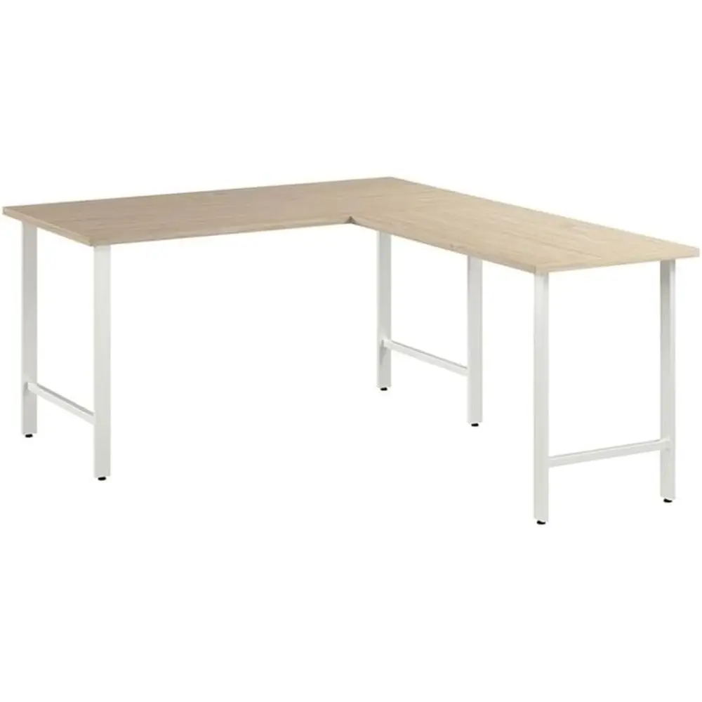 

Письменный стол L-образной формы из натурального дерева (улма) 60x30 с металлическими ножками для дома и профессионального офиса