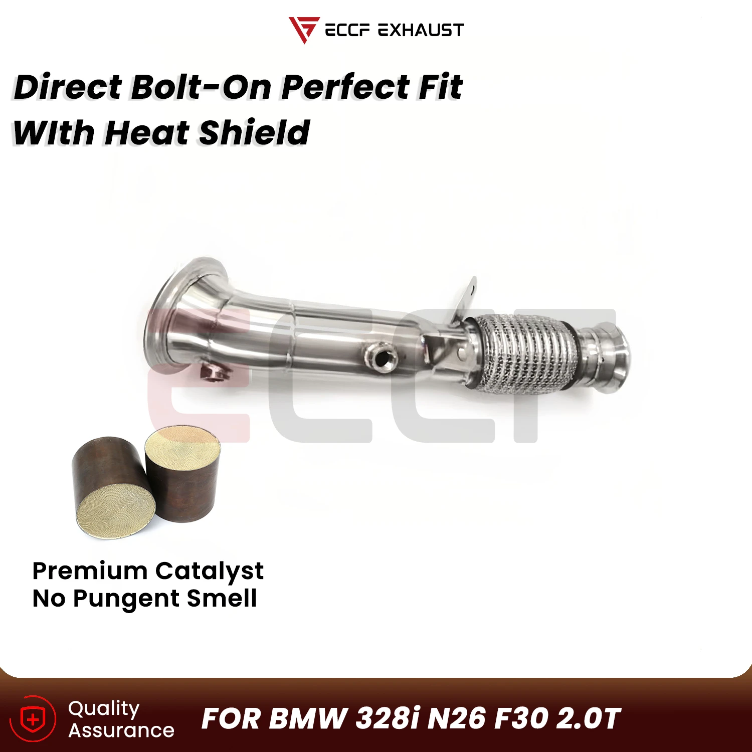 

ECCF Sporty Stainless steel Downpipe For BMW 328i N26 F30 2.0T Aggressive Sound Plug and Play Upgrade Performance