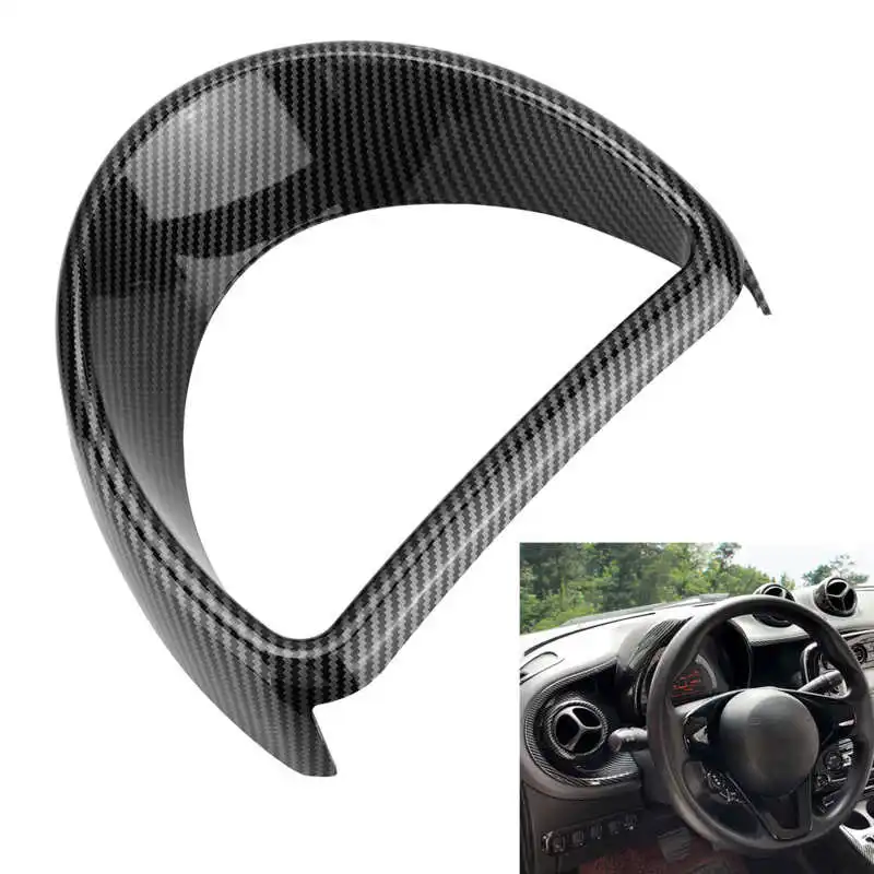 Carbon Fiber Style Dashboard Cover Trims Replacement for Smart Fortwo/Forfour 453 2015 2016 2017 2018 2019 2020 2021